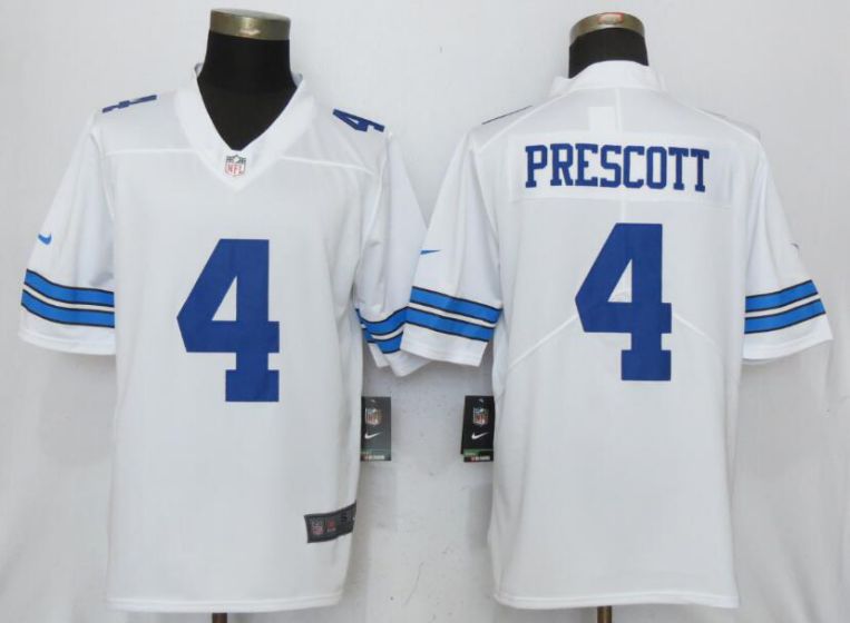 Men NFL Nike Dallas cowboys 4 Prescott White 2017 Vapor Untouchable Limited jersey